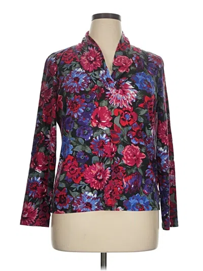 Pre-owned Talbots Outlet Long Sleeve Blouse In Burgundy
