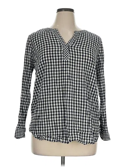 Pre-owned Talbots Outlet Long Sleeve Blouse In Gray