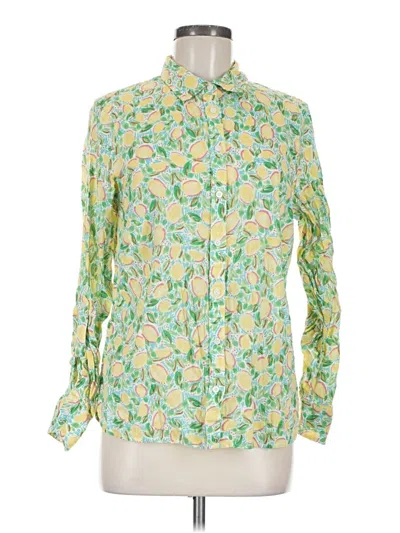 Pre-owned Talbots Outlet Long Sleeve Blouse In Green