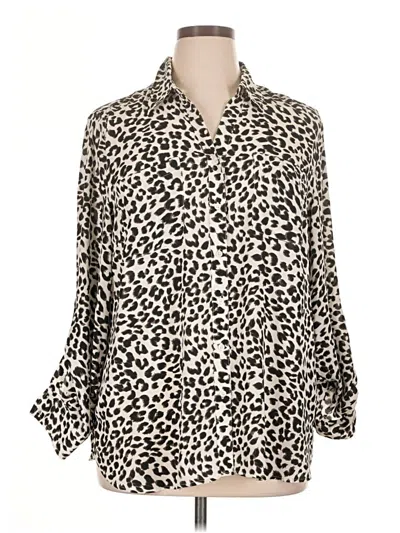 Pre-owned Talbots Outlet Long Sleeve Blouse In Ivory