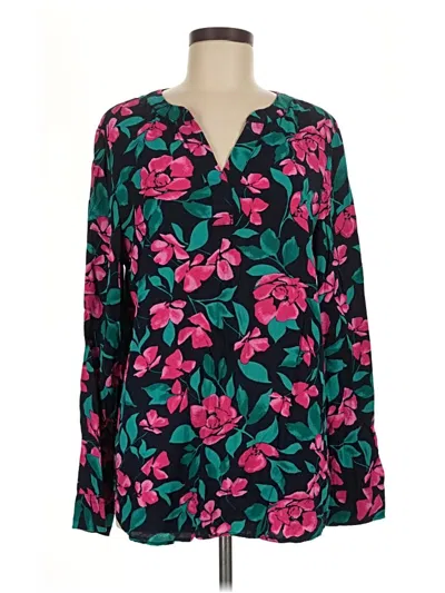 Pre-owned Talbots Outlet Long Sleeve Blouse In Teal