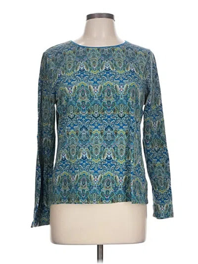 Pre-owned Talbots Outlet Long Sleeve Blouse In Teal