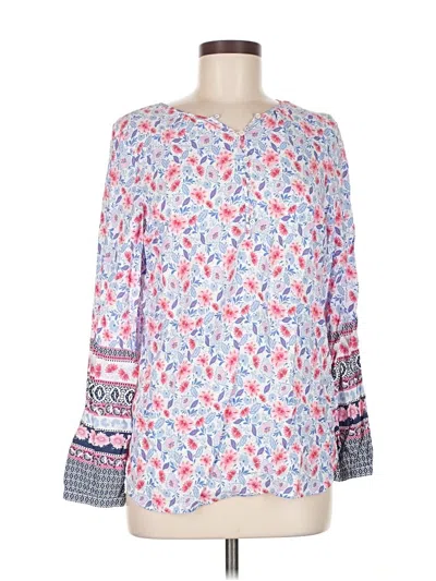 Pre-owned Talbots Outlet Long Sleeve Blouse In White