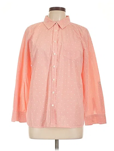 Pre-owned Talbots Outlet Long Sleeve Button Down Shirt In Orange