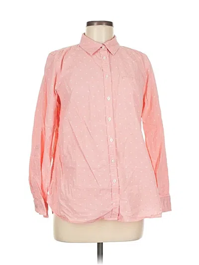 Pre-owned Talbots Outlet Long Sleeve Button Down Shirt In Pink