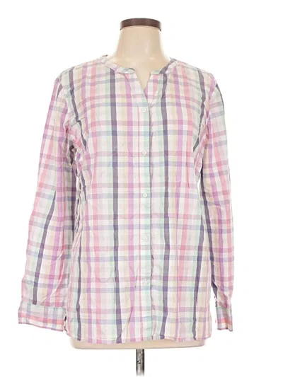 Pre-owned Talbots Outlet Long Sleeve Button Down Shirt In Pink