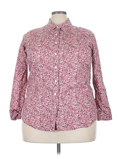 Pre-owned Talbots Outlet Long Sleeve Button Down Shirt In Pink