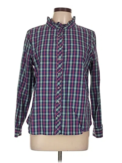 Pre-owned Talbots Outlet Long Sleeve Button Down Shirt In Purple