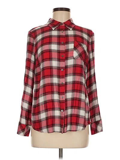 Pre-owned Talbots Outlet Long Sleeve Button Down Shirt In Red