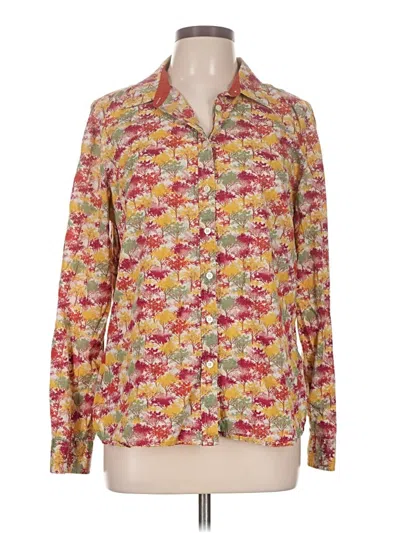 Pre-owned Talbots Outlet Long Sleeve Button Down Shirt In Yellow