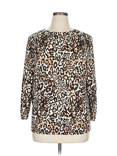 Pre-owned Talbots Outlet Long Sleeve T-shirt In Brown