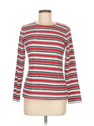 Pre-owned Talbots Outlet Long Sleeve T-shirt In Red
