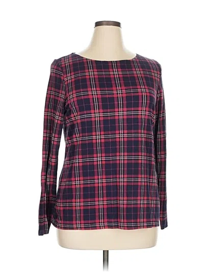 Pre-owned Talbots Outlet Long Sleeve T-shirt In Red