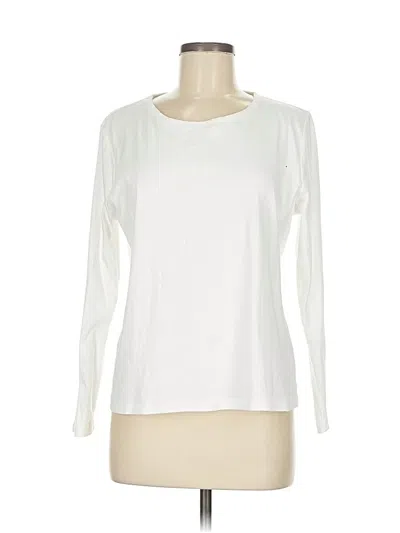 Pre-owned Talbots Outlet Long Sleeve T-shirt In White