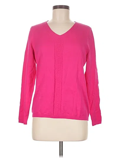Pre-owned Talbots Outlet Long Sleeve Top Pink V-neck Tops