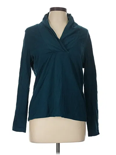 Pre-owned Talbots Outlet Long Sleeve Top Teal Cowl Neck Tops