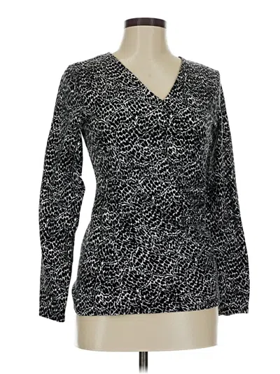 Pre-owned Talbots Outlet Long Sleeve T-shirt In Black