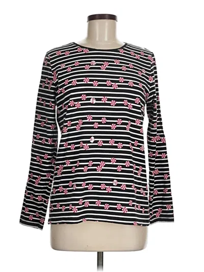 Pre-owned Talbots Outlet Long Sleeve T-shirt In Black