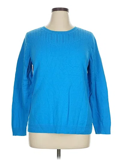 Pre-owned Talbots Outlet Long Sleeve T-shirt In Blue