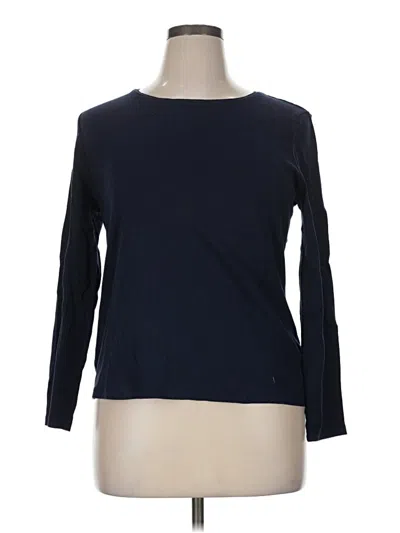 Pre-owned Talbots Outlet Long Sleeve T-shirt In Blue