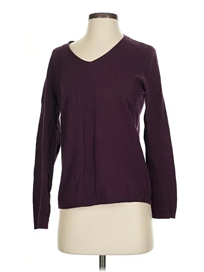 Pre-owned Talbots Outlet Long Sleeve T-shirt In Burgundy