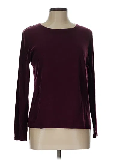 Pre-owned Talbots Outlet Long Sleeve T-shirt In Burgundy