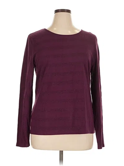 Pre-owned Talbots Outlet Long Sleeve T-shirt In Burgundy
