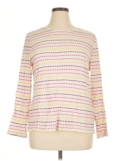 Pre-owned Talbots Outlet Long Sleeve T-shirt In Ivory