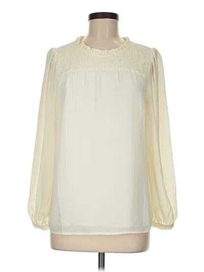 Pre-owned Talbots Outlet Long Sleeve T-shirt In Ivory