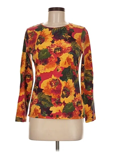 Pre-owned Talbots Outlet Long Sleeve T-shirt In Orange