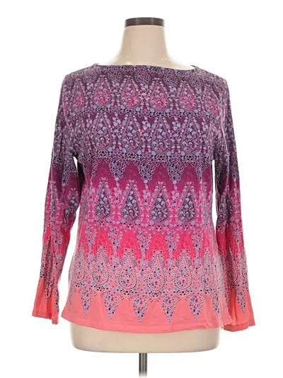 Pre-owned Talbots Outlet Long Sleeve T-shirt In Pink