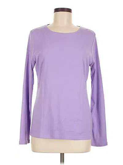 Pre-owned Talbots Outlet Long Sleeve T-shirt In Purple