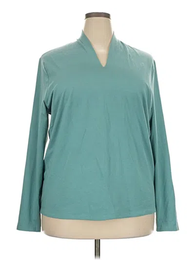 Pre-owned Talbots Outlet Long Sleeve T-shirt In Teal