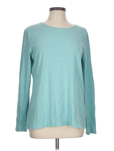 Pre-owned Talbots Outlet Long Sleeve T-shirt In Teal