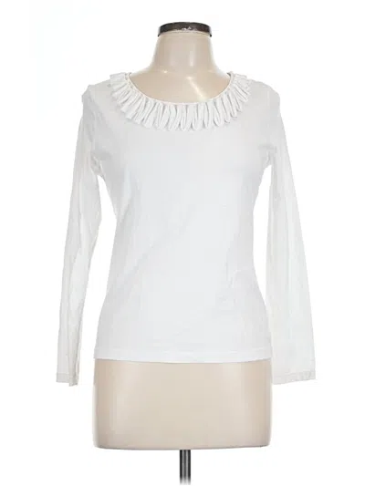 Pre-owned Talbots Outlet Long Sleeve T-shirt In White