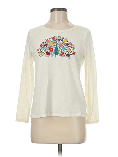 Pre-owned Talbots Outlet Long Sleeve T-shirt In White