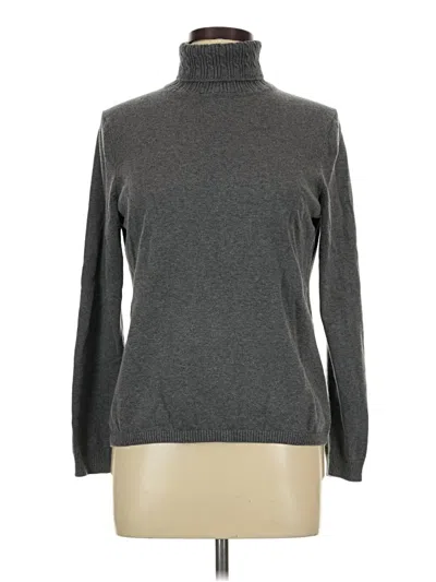 Pre-owned Talbots Outlet Long Sleeve Turtleneck In Gray