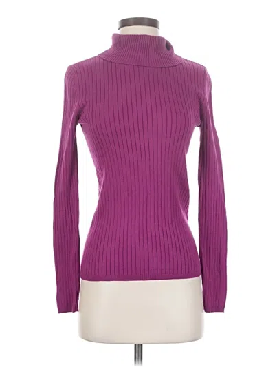 Pre-owned Talbots Outlet Long Sleeve Turtleneck In Purple
