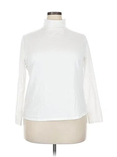 Pre-owned Talbots Outlet Long Sleeve Turtleneck In White