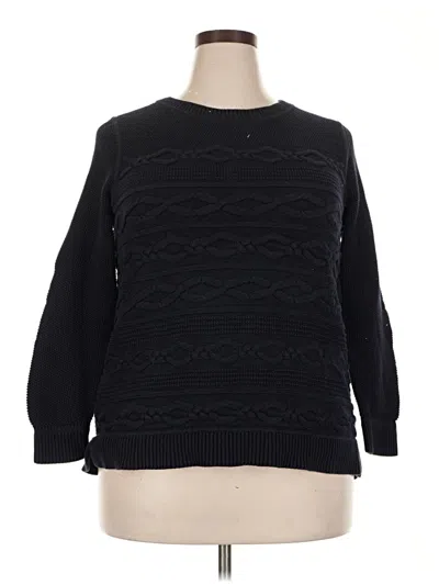 Pre-owned Talbots Outlet Pullover Sweater In Black