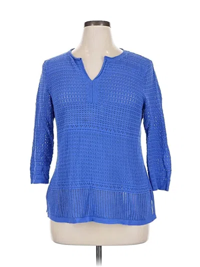 Pre-owned Talbots Outlet Pullover Sweater In Blue