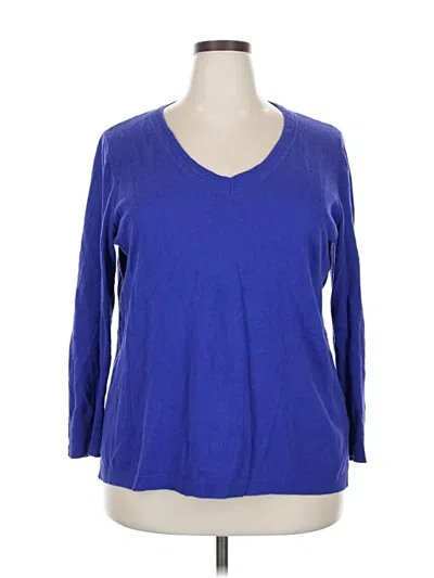 Pre-owned Talbots Outlet Pullover Sweater In Blue