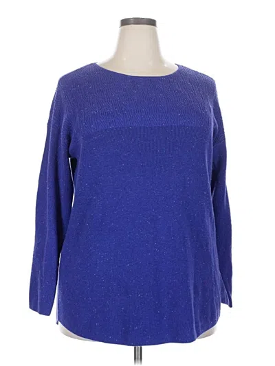 Pre-owned Talbots Outlet Pullover Sweater In Blue