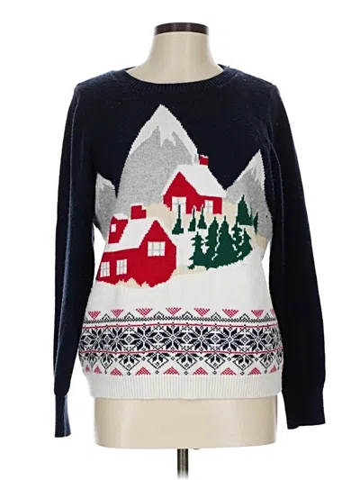 Pre-owned Talbots Outlet Pullover Sweater In Blue