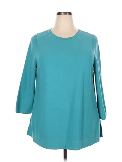 Pre-owned Talbots Outlet Pullover Sweater In Blue