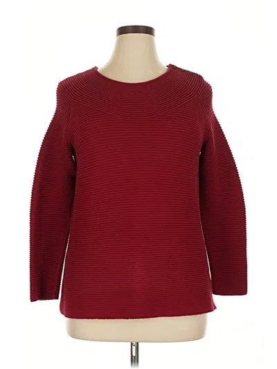 Pre-owned Talbots Outlet Pullover Sweater In Burgundy