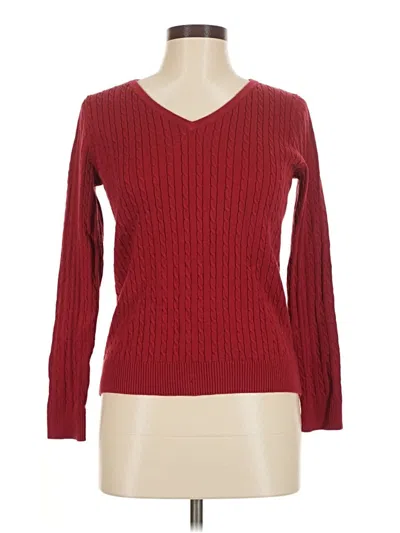 Pre-owned Talbots Outlet Pullover Sweater In Burgundy