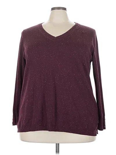 Pre-owned Talbots Outlet Pullover Sweater In Burgundy