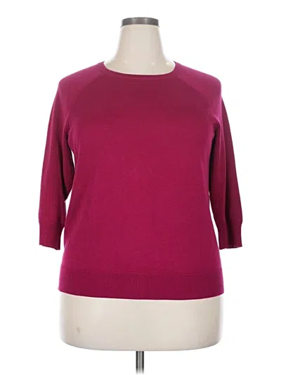 Pre-owned Talbots Outlet Pullover Sweater In Burgundy