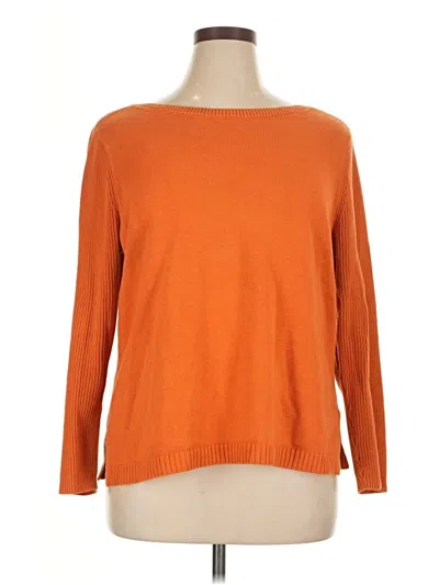 Pre-owned Talbots Outlet Pullover Sweater In Orange